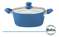 Olla Cacerola 20cm Ceramica Induccion Hudson Aluminio Forjado Azul