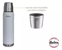 Termo Hudson 1 Litro Acero Inoxidable Blanco