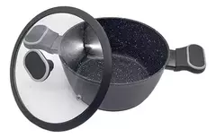 Cacerola Inducción Antiadherente 20cm Granito Negro Carol - comprar online