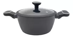 Cacerola Inducción Antiadherente 24cm Granito Crema Carol