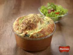 Souflee 18cm 1.4Lts Molde Ensaladera Marinex Vidrio Horno - comprar online