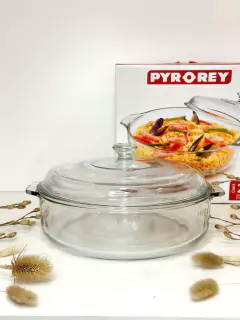 Cacerola 21cm Vidrio 2 Lts Horno Pyrorey