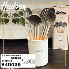 Set 6 Utensilios + Recipiente BLANCO