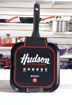 Batería Teflón Negro Hudsón + Bifera 26cm en internet