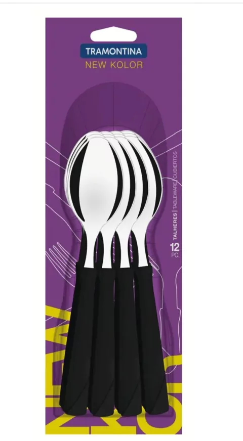Cucharas X12 New Kolor Tramontina Acero Inoxidable