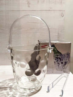 Balde de hielo vidrio con pinza