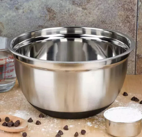 Bowl Acero Inoxidable Base De Silicona 24 Cm Antideslizante