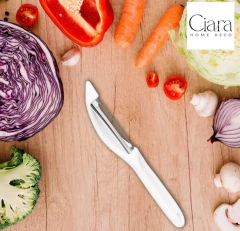 Pelapapa Plastico Cuchilla Acero Inoxidable Dentada Hudson - comprar online