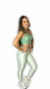 Conjunto Compressão Bicolor Verde hortelã/ verde menta - Top Malu