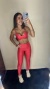 Conjunto compressão Vermelho Rubi - Top Beach - comprar online