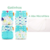 Kit com 4 fraldas ecológicas reutilizáveis Happy Flute em várias estampas, acompanhado por 4 absorventes de microfibra.