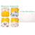 Kit com 4 fraldas ecológicas reutilizáveis Happy Flute nas cores branco e amarelo, acompanhadas de 4 absorventes de microfibra.