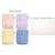 Kit com 4 fraldas ecológicas Happy Flute em cores suaves, acompanhadas de 4 absorventes de microfibra.