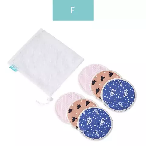 Kit de absorventes para seios Happy Flute com seis unidades coloridas e saco branco para armazenamento