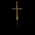 PINGENTE CRUZ LISA - BANHADO A OURO 18K