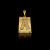 PINGENTE LETRA A DETALHADO - BANHADO A OURO 18K