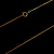CORRENTE RABO DE RATO 1,5MM (70CM) - BANHADO A OURO 18K - comprar online