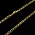 CORRENTE GRUMET ELO LONGO 5MM (60CM) 10G - BANHADO A OURO 18K - comprar online