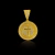 PINGENTE REDONDO COM CRUZ DETALHE CRAVEJADO COM PEDRAS ZIRCÔNIA - BANHADO A OURO 18K