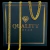 CORRENTE GRUMET DUPLA (5MM) 70CM + PULSEIRA (7MM) 21CM - BANHADO A OURO 18K