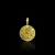 PINGENTE MEDUSA REDONDO CRAVEJADO - BANHADO A OURO 18K