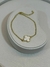 PULSEIRA TREVO ÚNICO BRANCO - BANHADO A OURO 18K - comprar online