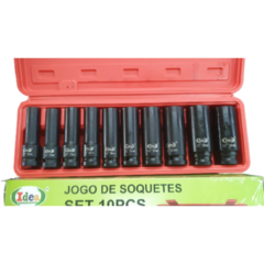 Jogo de Soquete de Impacto Sextavado Longo de 1/2" com 10 peças - Idea - comprar online