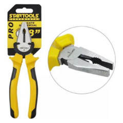 Alicate Universal 8'' Cabo Emborrachado Amarelo / Preto Pro - STARTOOLS
