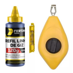 Jogo de Linha Gesseiro 15m + Giz Azul 120g - Fertak