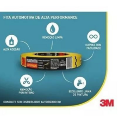 Fita Crepe Alta Performance Automotiva 18mmx40m - 3m - comprar online