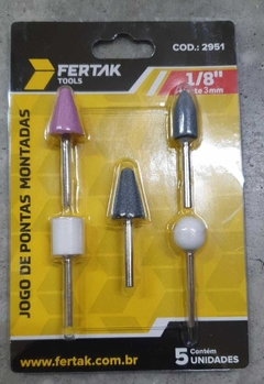 Jogo De 5 Pontas Montadas 1/8" x 3mm - comprar online