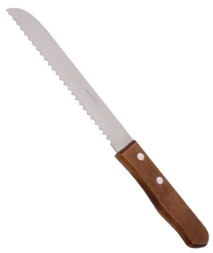 Faca Para Pão 8 Com Serrilha Aço Inox Madeira Original 32,5Cm - Original Line