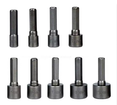Bits Para Parafusadeira Sextavado Canhão 9pç Bits 5mm A 13mm