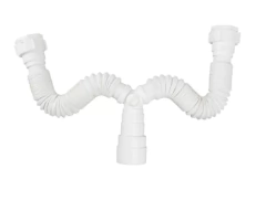 Sifão Sanfonado Duplo Universal Branco Plasbohn