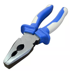 Alicate Universal Bonas Azul e Branco 8 Polegadas Cabo Emborrachado Profissional Construção e Reparo - Idea