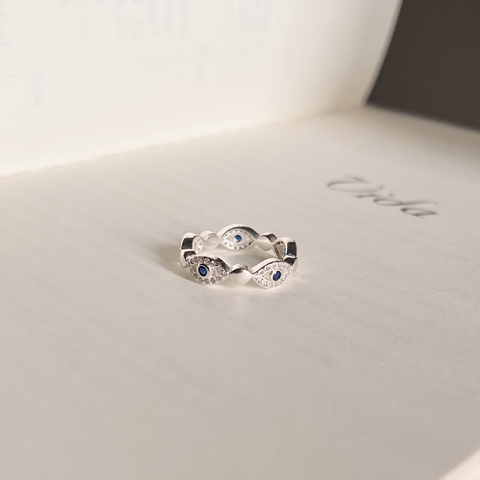 Anillo Sinfin Ojitos en Plata 925
