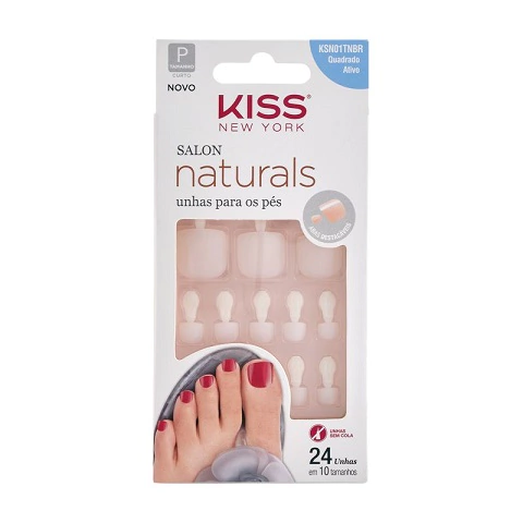Unha Postiça para Pés Salon Naturals Kiss New York