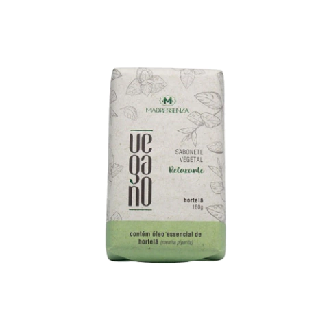 Sabonete Vegetal Hortela Relaxante Madressenza 180g