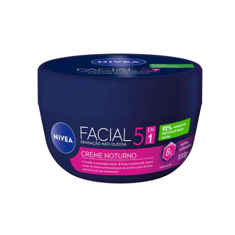 Creme Facial Noturno 5 em 1 Nivea 100g