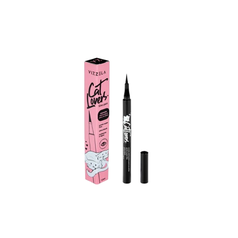 Caneta Delineadora para Olhos Cat Lovers Line Pen Preto Vizzela 1,2ml