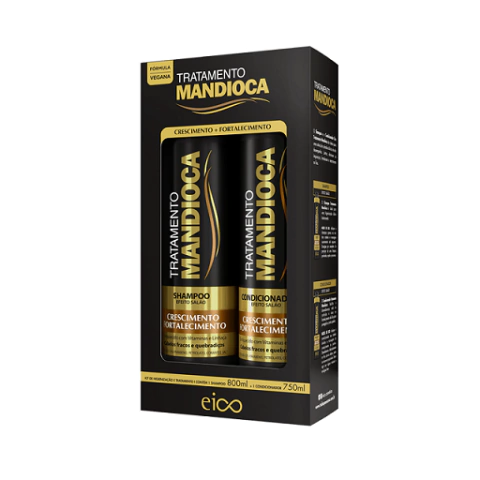 Kit Eico Mandioca +Vitaminas Shampoo 800ml + Condicionador 750ml