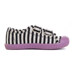 LONSDALE LISTRADO PRETO ROXO - VOGA | SAPATOS INFANTIS