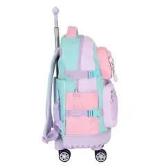 MOCHILA DE RODINHA ROXO/MENTA U4Y - VOGA 