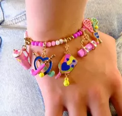 PULSEIRA STECH ROSA E DOURADA - comprar online