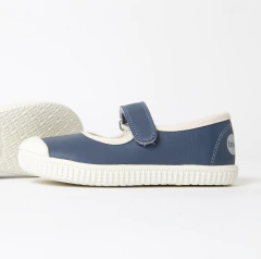 SLIP ON GOLDEN LANE AZUL NIGHT BLUE COURO B/K