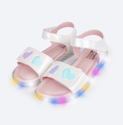 SANDÁLIA LED BRANCO HOLOGRÁFICO