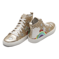 SNEAKER DREAM GALÁCTICA GLITTER OURO na internet