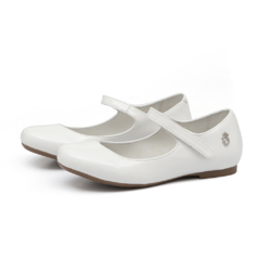 SAPATILHA SWEET VERNIZ BRANCA - VOGA | SAPATOS INFANTIS