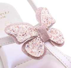 FLAT BORBOLETA PEROLIZADA ROSA BALLET - VOGA | SAPATOS INFANTIS