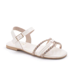 SANDÁLIA STRASS BRANCO/BOREAL